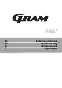 Bruksanvisning Gram KF 3135-92 Kjøle-fryseskap