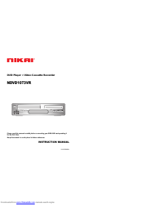 Manual Nikai NDVD1073VR DVD-Video Combination