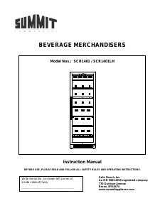 Manual Summit SCR1401LHRI Refrigerator