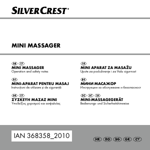 Bedienungsanleitung SilverCrest IAN 368358 Massagegerät