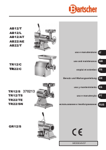 Manual de uso Bartscher TR12/C Picadora de carne