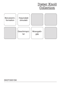 Használati útmutató Dieter Knoll DKDT2651SK Mosogatógép