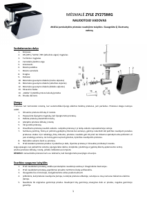 Vadovas Zyle ZY275MG Mėsmalė