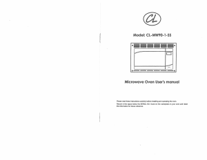 Handleiding CL CL-MW90-1-SS Magnetron