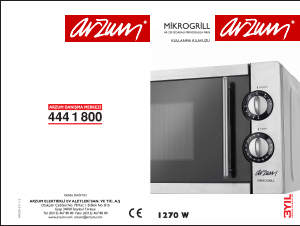 Kullanım kılavuzu Arzum AR 239 Mikrodalga