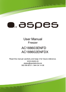 Manual de uso Aspes AC188602ENFDX Frigorífico combinado