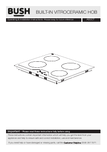 Manual Bush A60CT Hob