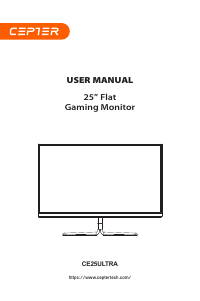 Handleiding Cepter CE25ULTRA LED monitor