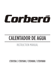 Manual de uso Corberó CTEV350 Calentador de agua