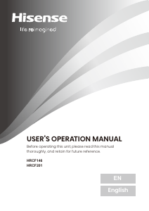 Handleiding Hisense HRCF146 Vriezer