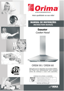 Manual Orima OREM 60 Cooker Hood