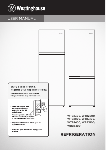 Handleiding Westinghouse WTB2800WH Koel-vries combinatie