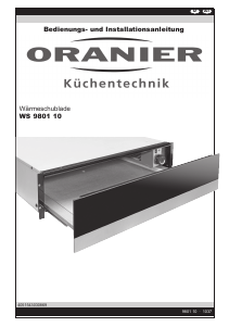 Bedienungsanleitung Oranier WS 9801 Wärmeschublade