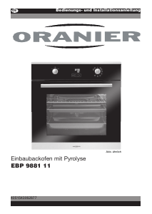 Bedienungsanleitung Oranier EBP 9881 ES Backofen