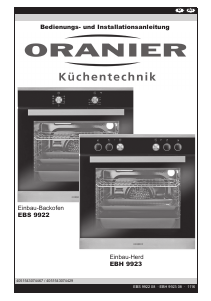 Bedienungsanleitung Oranier EBS 9922 Backofen