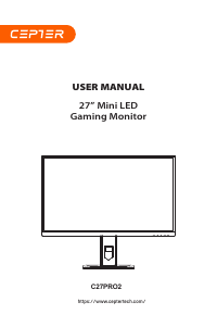 Manual Cepter C27PRO2 LED Monitor