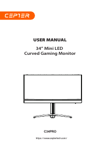 Handleiding Cepter C34PRO LED monitor