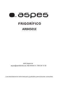 Manual de uso Aspes AR84501E Refrigerador