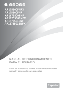 Manual de uso Aspes AF1675501ENF Frigorífico combinado