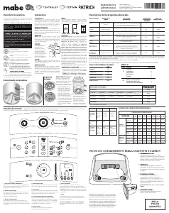 Manual de uso Mabe LMA72200WDBB1 Lavadora