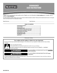 Manual de uso Maytag MDB8979SEZ Lavavajillas