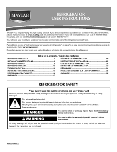 Mode d’emploi Maytag MFI2665XEW Réfrigérateur combiné