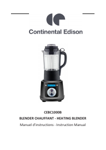 Manual Continental Edison CEBC1000B Blender