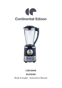 Manual Continental Edison CEBL800B Blender