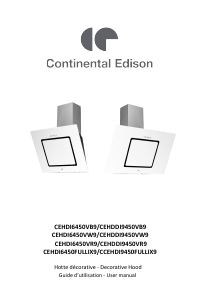 Handleiding Continental Edison CEHDI6450VB9 Afzuigkap