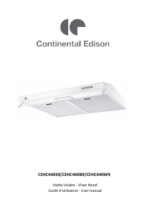 Manual Continental Edison CEHC440B9 Cooker Hood