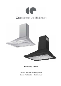 Manual Continental Edison CEHP60B Cooker Hood