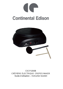 Mode d’emploi Continental Edison CECP1000B Crêpière