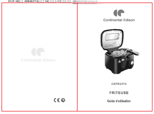 Mode d’emploi Continental Edison CEFR25T2 Friteuse