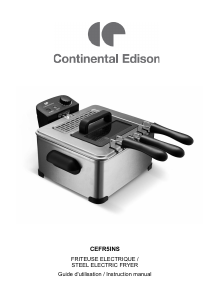 Mode d’emploi Continental Edison CEFR5INS Friteuse