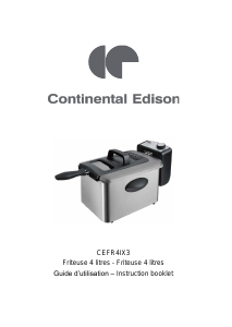 Mode d’emploi Continental Edison CEFR4IX3 Friteuse