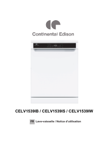 Mode d’emploi Continental Edison CELV1539IS Lave-vaisselle