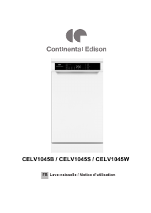 Mode d’emploi Continental Edison CELV1045B Lave-vaisselle