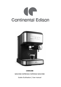 Handleiding Continental Edison CEME20BI Espresso-apparaat