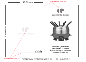 Handleiding Continental Edison CEFD6NIX Fondueset