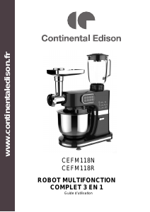 Mode d’emploi Continental Edison CEFM118N Robot de cuisine