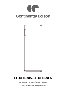 Handleiding Continental Edison CECUF166NFW Vriezer