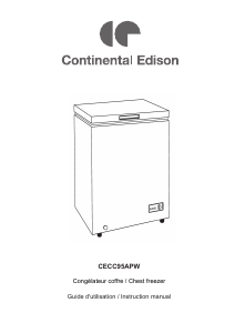 Handleiding Continental Edison CECC95APW Vriezer