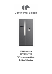 Mode d’emploi Continental Edison CERA518APPDIX Réfrigérateur combiné