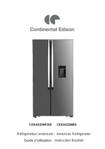 Mode d’emploi Continental Edison CERA532NBD Réfrigérateur combiné