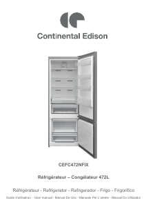 Manual de uso Continental Edison CEFC472NFIX Frigorífico combinado