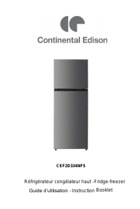 Handleiding Continental Edison CEF2D334NFS Koel-vries combinatie