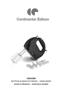 Handleiding Continental Edison CEBE200B Handmixer