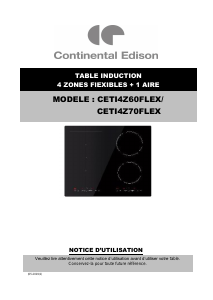 Mode d’emploi Continental Edison CETI4Z70FLEX Table de cuisson