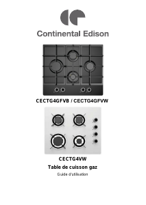 Handleiding Continental Edison CECTG4GFVB Kookplaat