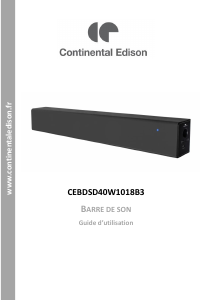 Mode d’emploi Continental Edison CEBDSD40W1018B3 Système home cinéma